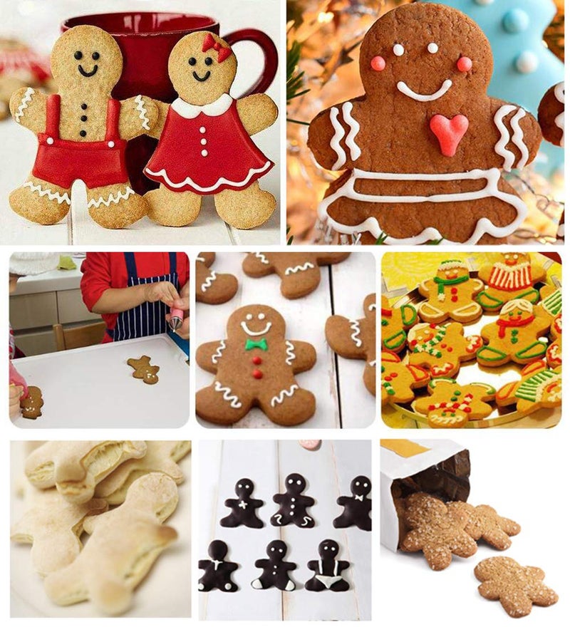 SOSOHOME Funny Gingerbread Man Cookie Cutters, Boy and Girl Cookie Cutter Set Molds, 6 Piece - Image 5